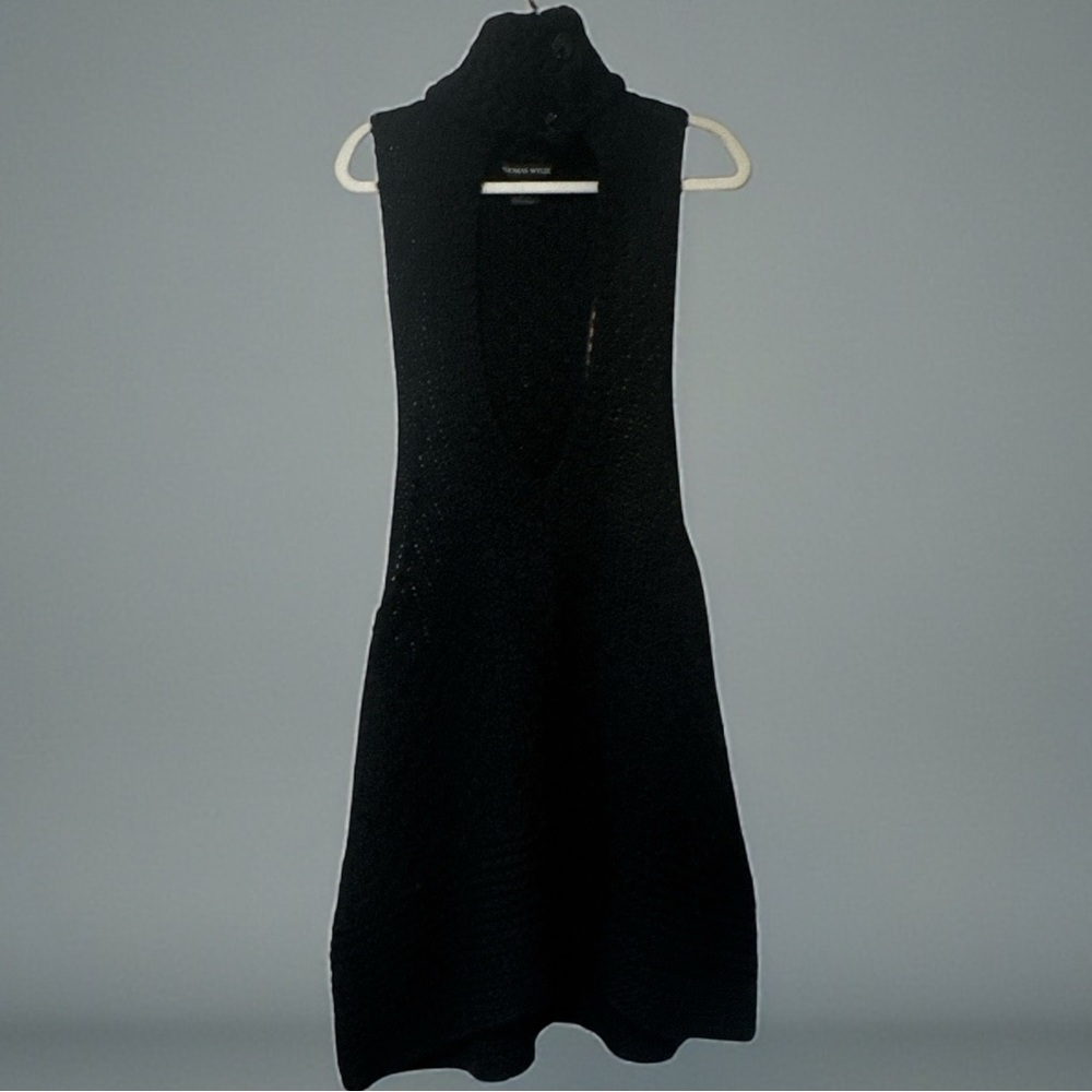 Thomas Wylde Black Sleeveless Knit Dress Size small